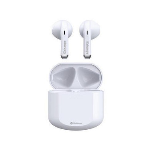 HANDS FREE BLUETOOTH IXCHANGE TWS BT ES-02 EARBUDS WHITE  CHARGING CASE